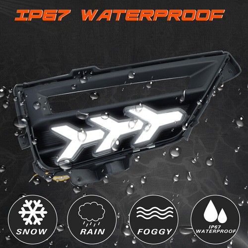 Pair For 2020-2022 Honda CRV Driving Fog Light Turn Signal Lamps 3Colors LED DRL - Picture 4 of 14