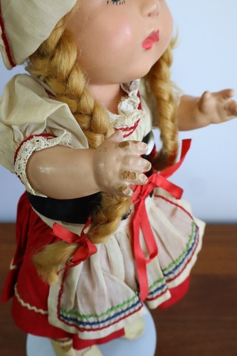 1930s HORSMAN Jo Jo Chubby Toddler Doll 13" Composition Tin Eyes All Original - Picture 6 of 10