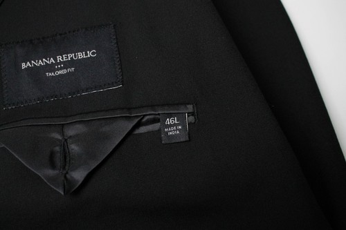 BANANA REPUBLIC Tailored Fit Blazer Men's (UK) 46L Notch Lapel Double Vented - Picture 10 of 11