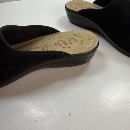 Fly Flot scarpe slip on donna taglia US 8 / EU 40 Italia nero mules zoccoli ciabatte - Foto 12 di 15