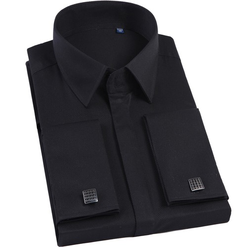Para hombres Mangas Largas Camisas Vestido Formal Puño Francés Vestido Prendas para el torso Camisas Multicolores - Imagen 14 de 21
