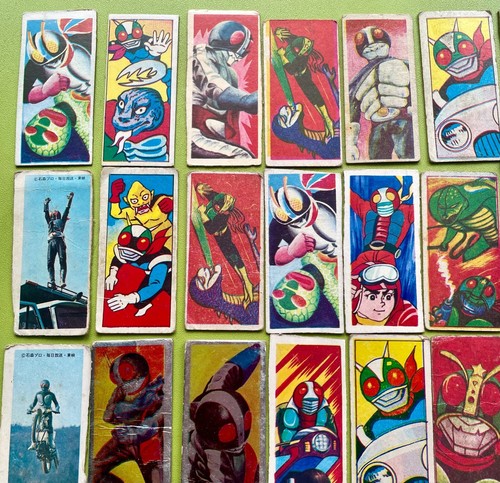 Lot of 50 Kamen Rider Menko Trading Cards '70s Japanese old manga Anime SFX - Picture 2 of 6