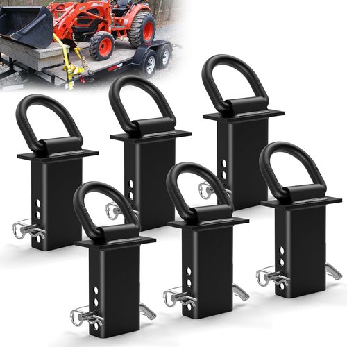 5/8” Stake Pocket Tie down D Rings,Heavy Duty Trailer D Rings with Anti-Loss Pin - Picture 9 of 12