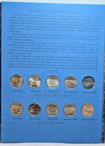 Washington Quarters State Collection Volume 2, 2004 - 2008, w/40 Quarters - Picture 4 of 6