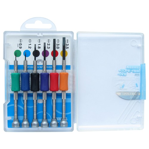 Vessel Precision Micro Screwdriver Set Flat Slotted 0.9 - 3.5mm TD-55 JAPAN - Picture 2 of 7