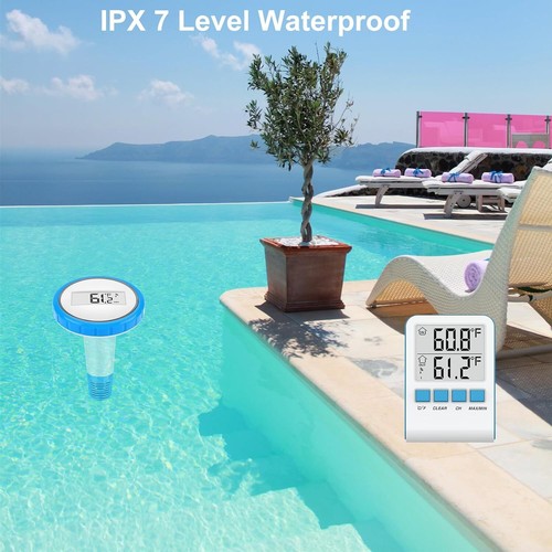 Wireless Pool Thermometer, Digital Pool Thermometer Floating Easy Read, IPX7 Wat - Picture 3 of 4