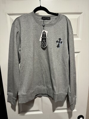 ★Chrome Hearts★33 Roller Skate HorseShoe Jersey Grey Chrome Hearts 33 Horseshoe Logo Long Sleeves Tee - SRM