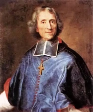 Oil painting joseph vivien - fenelon, archbishop of cambrai man figures canvas
