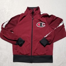 Vintage Champion Mens Small Track Jacket Big C Embroidered Logo Sportswear