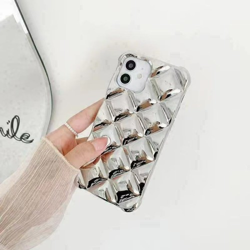 Luxury Bling Grid Colorful Phone Case For iPhone 11 12 Pro Max XR XS 8 7 6 SE - Picture 12 of 20