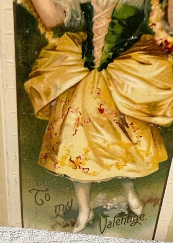TO MY VALENTINE Beautiful Young Lady Fancy Yellow Hat Vintage 1911 Postcard - Picture 3 of 6