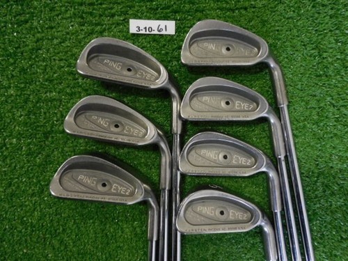 Ping Eye 2 Irons 3-9 (No W wedge) Stiff Steel Black Dot
