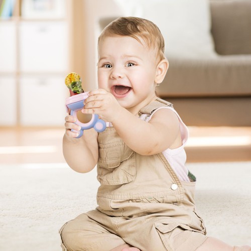 2Pcs Baby Fruit Food Feeder Pacifier Infant Fruit Silicone Teething Relief Toy - Picture 9 of 16