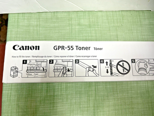 Genuine Canon GPR-55 Yellow Toner (0484C003AA) Cartridge - NEW SEALED FREE SHIP - Zdjęcie 10 z 10