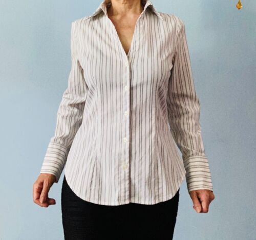 Express Design Studio Damen Hemd gestreift Baumwolle - Bild 2 von 7