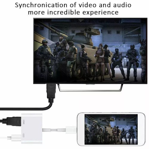 ORIGINALE APPLE LIGHTNING TO HDMI CAVO ADATTATORE TV AV DIGITALE PER IPAD IPHONE - Foto 8 di 8