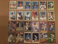 Los Angeles Dodgers 24 Card Lot Jones Goodwin Hamilton Daniels Crews Strawberry