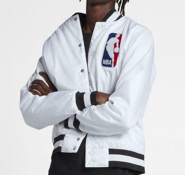 NIKE SB X NBA BOMBER JACKET WHITE WHITE