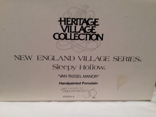 Dept 56 Heritage New England Village, 1990 Van Tassel Manor, Lighted, 5954-4 - Picture 7 of 8