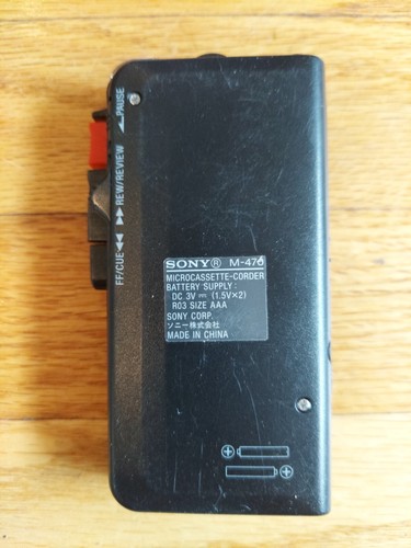 Sony M-470 Handheld Micro-Cassette Voice Recorder - getestet/funktioniert - Bild 3 von 3