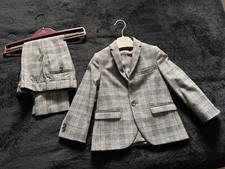 Next Boys Suit and Trouser Dark Grey Chequered Skinny Fit - 4 Years (104cm)
