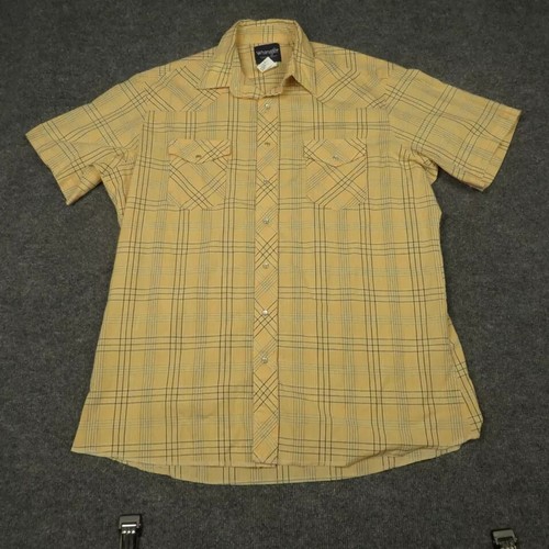 VINTAGE Wrangler Hemd Herren Extra Large Tall Pearl Snap Western Cowboy Rodeo
