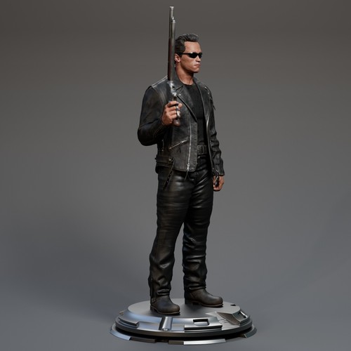 Terminator, T-800, Resin Model Kit Painted 3d Printed Statue Figur - Picture 2 of 12