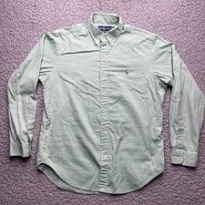 Polo Ralph Lauren Button Down Shirt Mens 16 34/35 Mint Green Flesh Pony Vintage