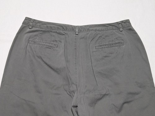 Land's End Grey Cotton Pants Size 14 Petite - Picture 7 of 10