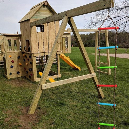Climbing Rope Ladder Kids Tree Swing with Hanging Strap, Indoor and Outdoor B... - Picture 6 of 7