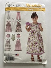 Simplicity Sewing Pattern 1454A Girls Dress, SlipDress, Top, Pants, Shorts ~3-8