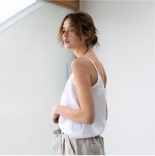 New comfortable women's linen cotton vest loose sleeveless basic T-shirt casual - Picture 10 of 11