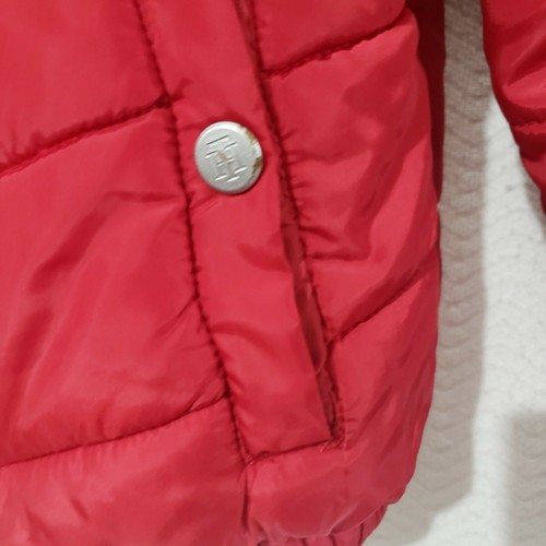 Tommy Hilfiger  Red Warm zip kids Puffer coat w/ Removable Hood LOGO Name Back 7 - Picture 5 of 12