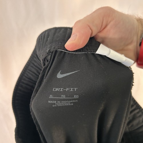 Nike Joggers Girls XL Black Pull On Drawstring Dri Fit Pockets Lightweight - Picture 10 of 12