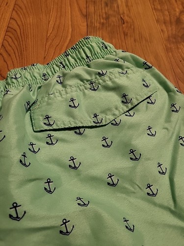 All Over Print Anchor Exist Swim Shorts Trunks XL Green Blue 32"-36"x "5 Inseam - Picture 6 of 6