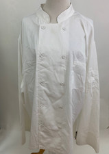 DICKIES White COOL BREEZE CHEF COAT UNISEX WHITE L NEW NWOT