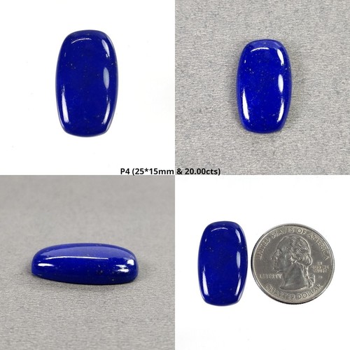 100 % natural LAPISLÁZULI piedras preciosas cabujón forma cojín 1 pieza para anillos de joyería - Imagen 5 de 7