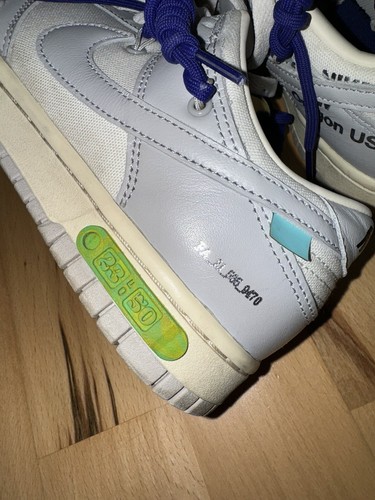Nike X Off White Dunk Low Lot 23/50 Gr.40 - Bild 8 von 10