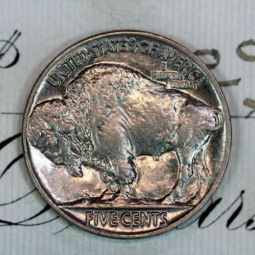 * 1936-P * SOLID+ GEM BU MS BUFFALO NICKEL * FROM ORIGINAL COLLECTION - Picture 2 of 4