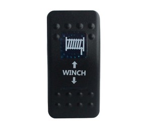 Marine Car Blue 7Pin LED DPDT 12V 24V DC ON-OFF-ON Momentary Rocker Switch New