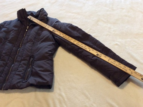Women's Apt 9 Puffer Jacket Size M Chocolate Brown Down Filling Zip Pockets - Picture 10 of 11