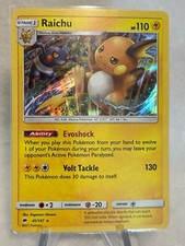 Pokémon Card Raichu 41/147 Holo Rare Burning Shadows