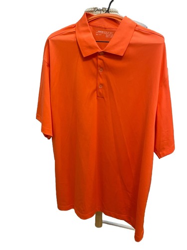 Men's Nike Golf Standard Dri Fit S/S Polo/Golf Shirt 2XL XXL - Orange - Poly - Picture 2 of 5