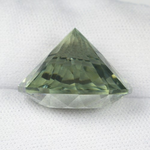 26,26 ct SCHÖNER GLÄNZENDER CREME-GRÜNER NATÜRLICHER AMETHYST RUND siehe Vdo 3452 BCL - Bild 2 von 3