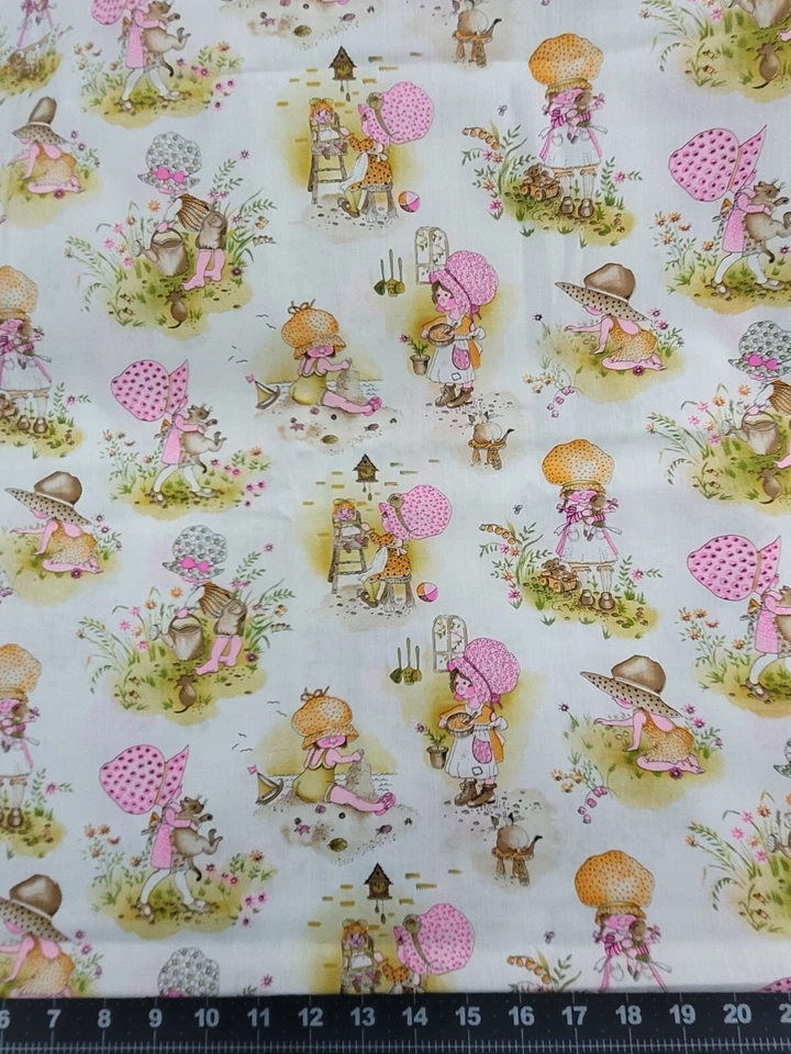 Holly Hobbie and Friends Cotton Fabric Vintage New With Tag  1 yd 24 inch - Image 4 of 4