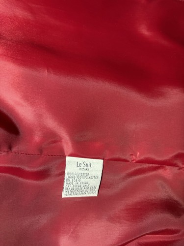 Le Suit Donna Plus 24W Rosso Borgogna/Manica Lunga Blazer Giacca Gonna 2 pz - Foto 14 di 14
