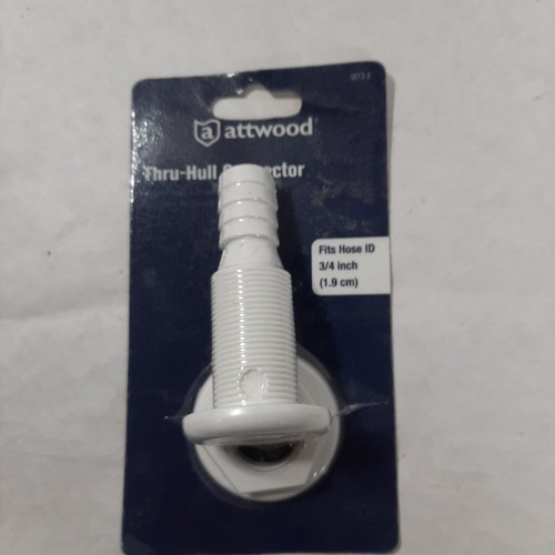 Conector pasante Attwood 3873-3 blanco 3/4"