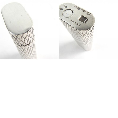 Chaqueta exterior Cartier Gas Lighter plateada SV925 ovalada sin caja - Imagen 10 de 10