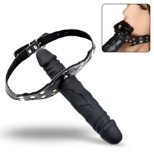 Double Cock Penis Mouth Gag with Dildo Dong BDSM Fetish Bondage Sex Toy