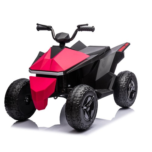 12V Kids Ride on Quad Electric Bike with 2x Motors - ROSE RED | POSHO - Picture 3 of 13